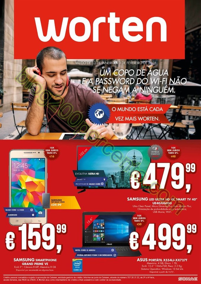 Novo Folheto WORTEN promoções de 13 janeiro a 3 