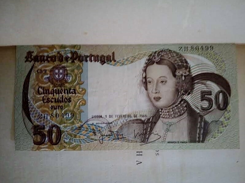 Nota 50$00 da Infanta D. Maria, 1980