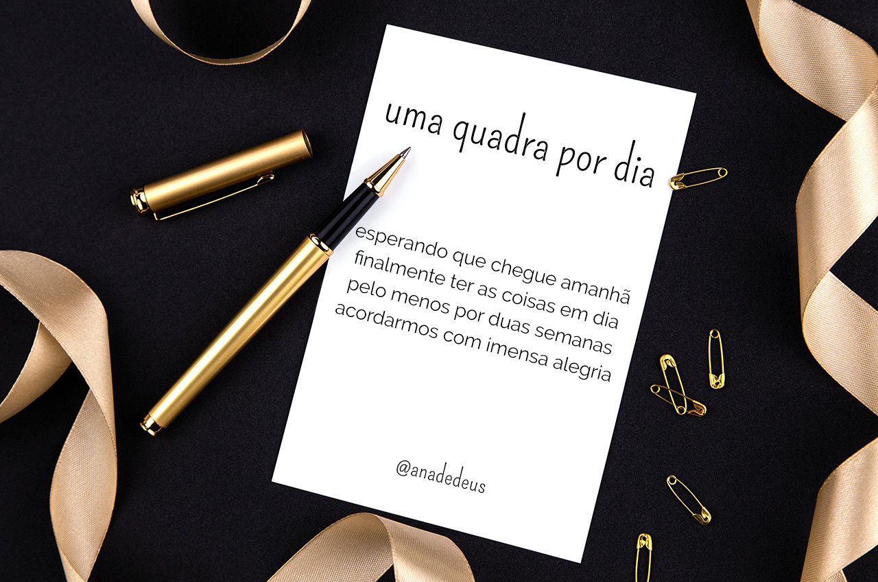 uma quadra por dia uma quadra por dia