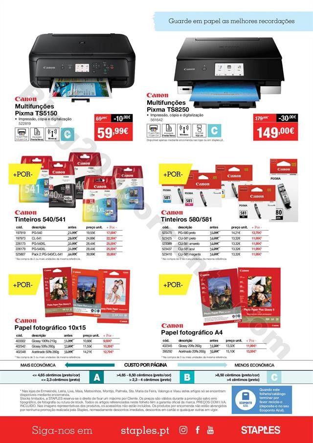 Antevisão Folheto STAPLES Promoções de 3 junho 