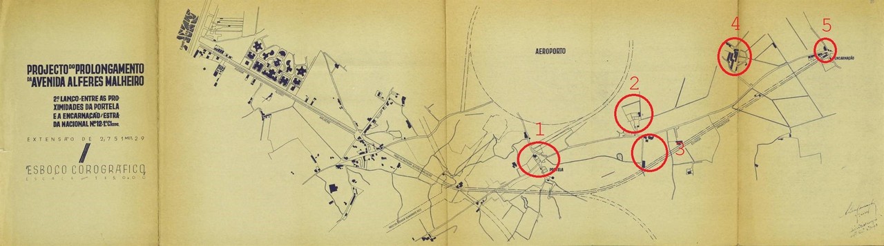 Projecto do prolongamento da avenida Alferes Malhe