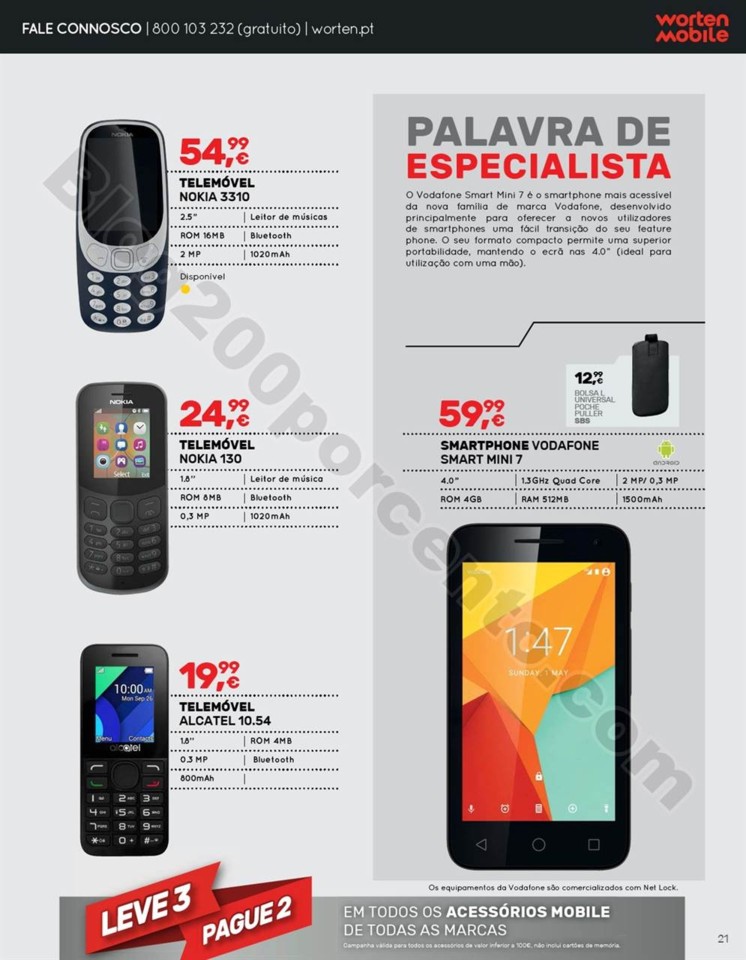 Antevisão Folheto WORTEN Mobile promoções de 15