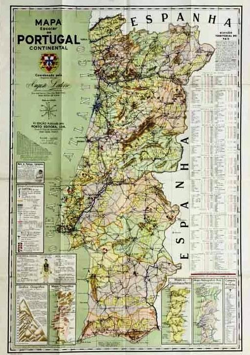 Mapa escolar de Portugal continental