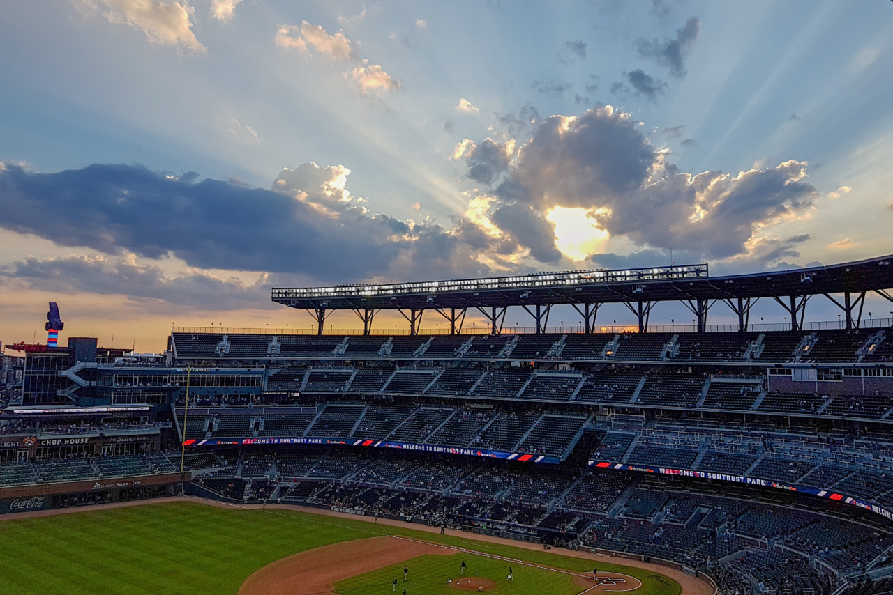 Pôr do Sol no SunTrust Park