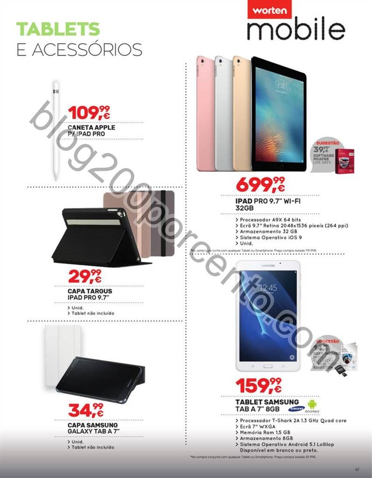 Antevisão Folheto WORTEN Mobile promoções de 7 