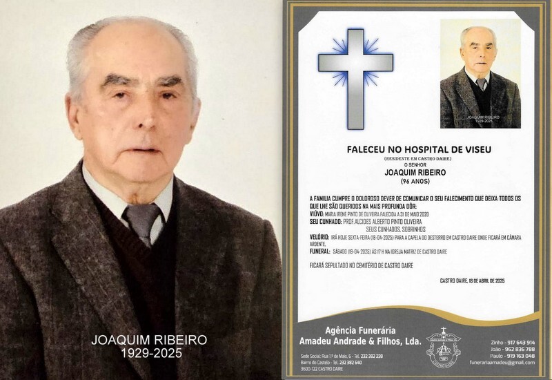 FOTO RIP DE JOAQUIM RIBEIRO-96 ANOS (CASTRO DAIRE)