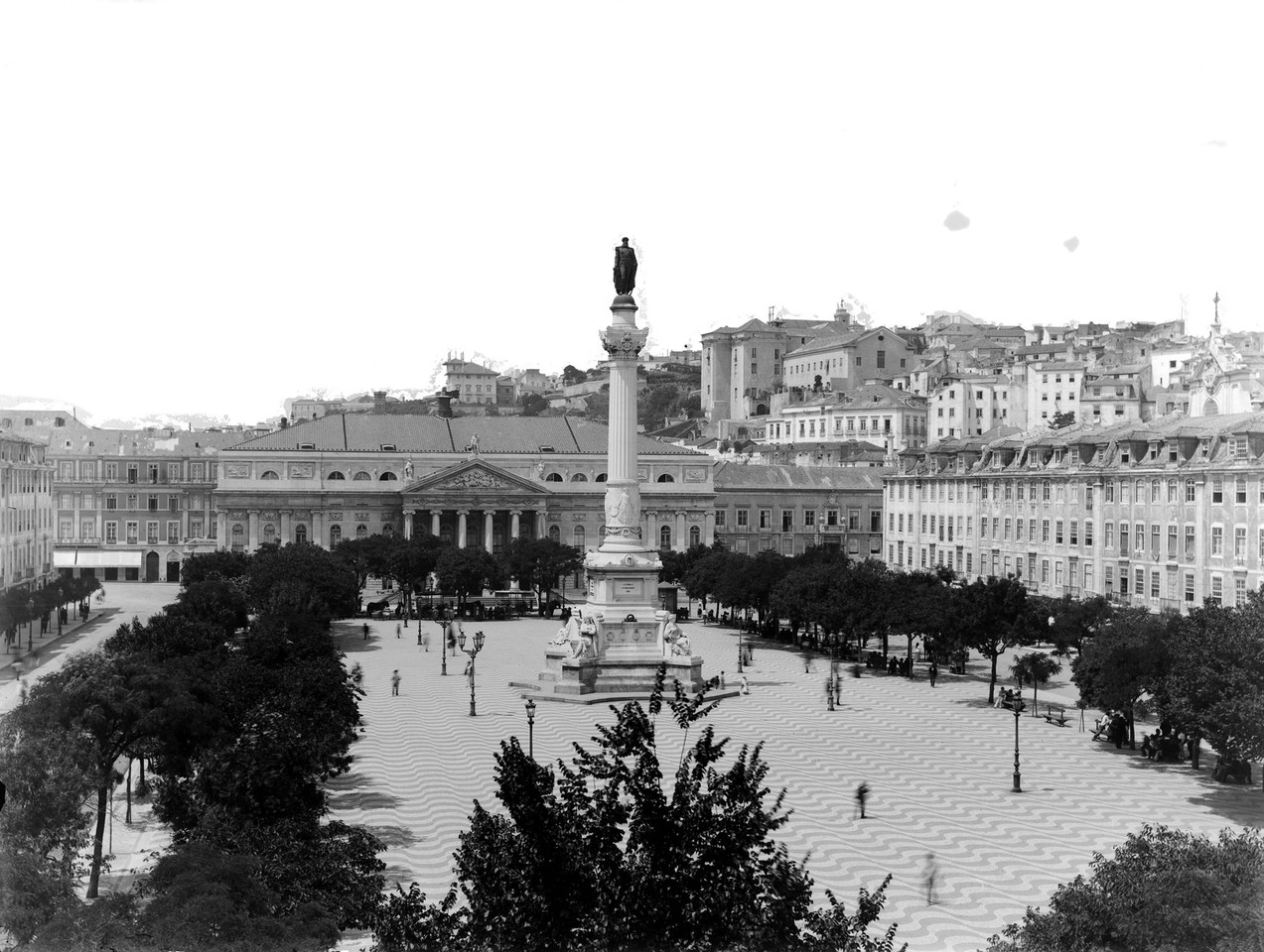 Estátua de Dom Pedro IV, post. 1880, foto de Lega