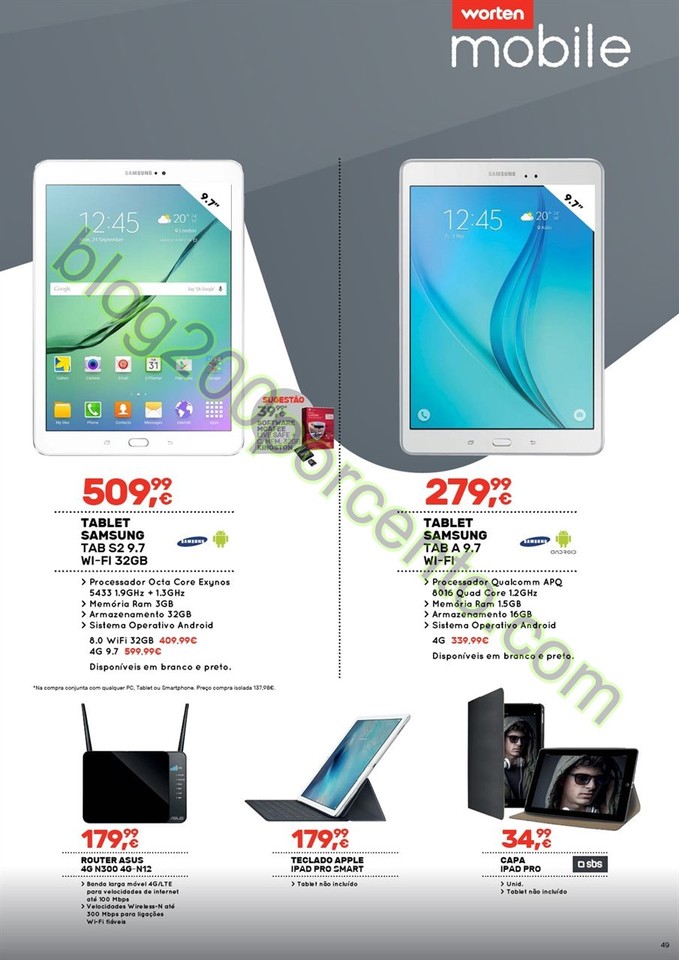 Novo Folheto WORTEN Mobile promoções até 31 mar