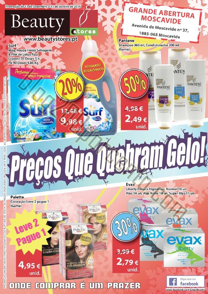 Novo Folheto BEAUTY STORES promoções de 11 dezem