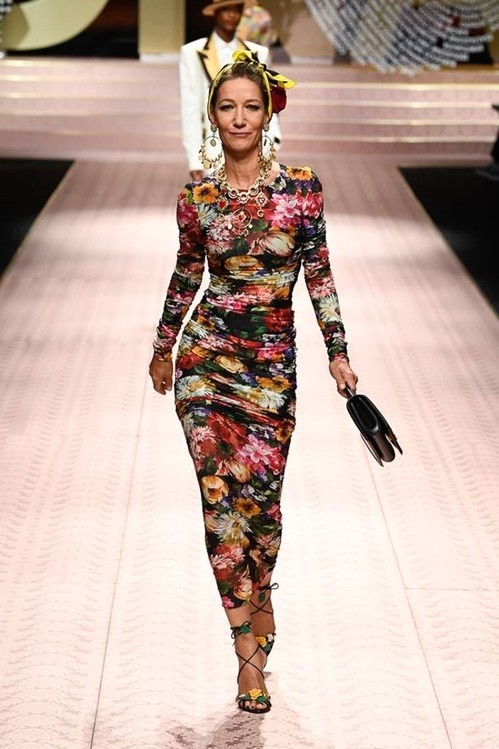 Marpessa Hennink au défilé Dolce & Gabbana print Marpessa Hennink au défilé Dolce & Gabbana print