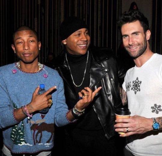 LL, Pharell e Adam Levine.jpg