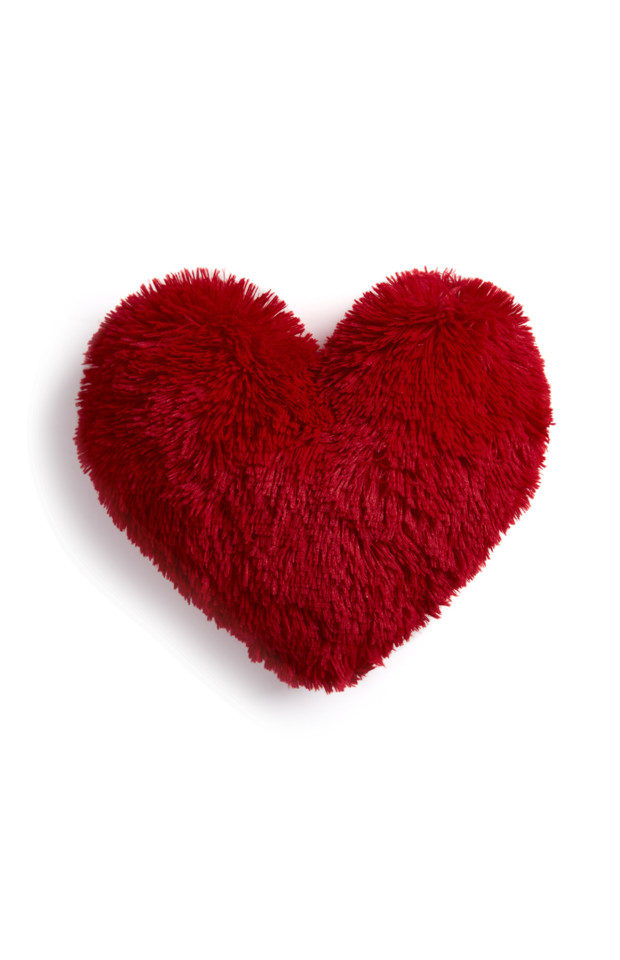 KIMBALL-MISSING-RED POM HEART CUSHION, GRADE MISSI