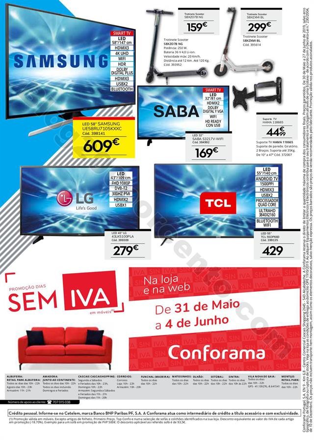 Antevisão Folehto CONFORAMA Promoções de 30 mai
