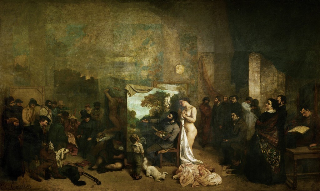 Gustave-Courbet-The-Artists-Studio-1855-Musée-dOr Gustave-Courbet-The-Artists-Studio-1855-Musée-dOr