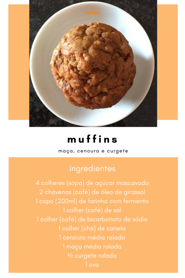 muffins de maça, cenoura e curgete muffins de maça, cenoura e curgete