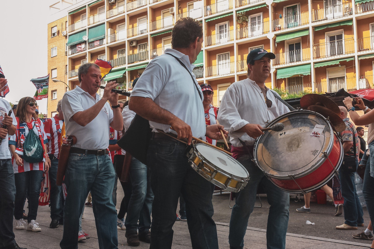 Banda que animou as imediações do estádio