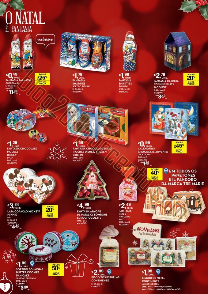 Antevisão folheto CONTINENTE Natal Alimentar de 8