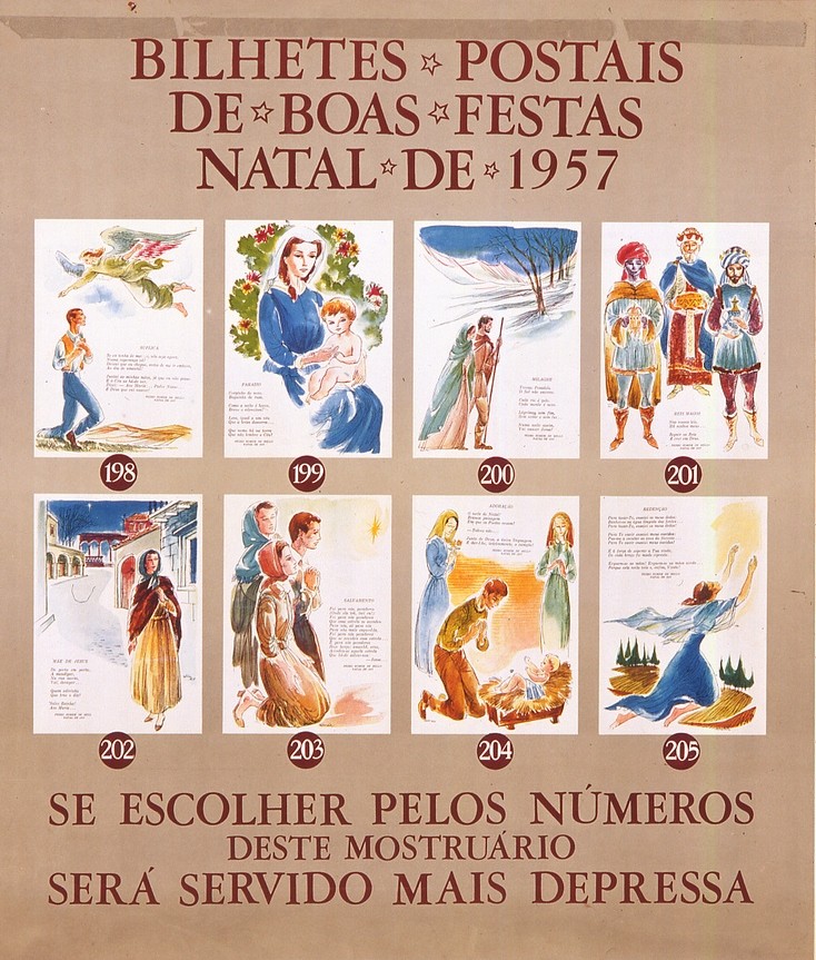 Mostruário de cartões de boas festa (F.P.C., 1957)