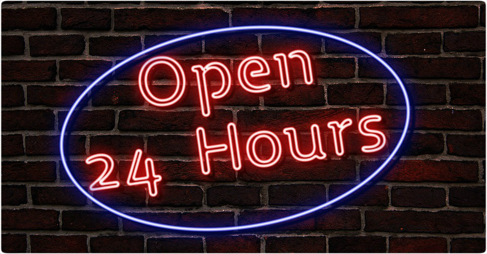 Hoje aberto 24 Horas| (imagem Pixabay)