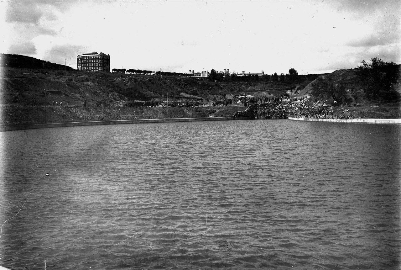 Parque Eduardo VII, lago, post. 1929, foto de Paul Parque Eduardo VII, lago, post. 1929, foto de Paul