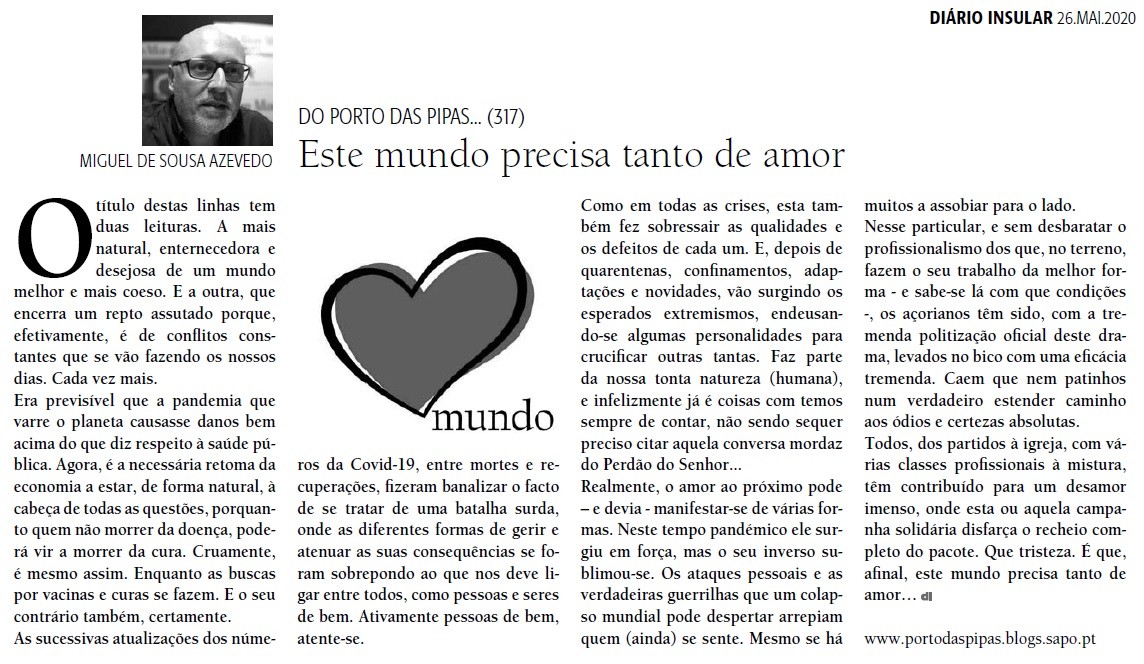 95 Este mundo precisa tanto de amor - DI 26MAI20.j