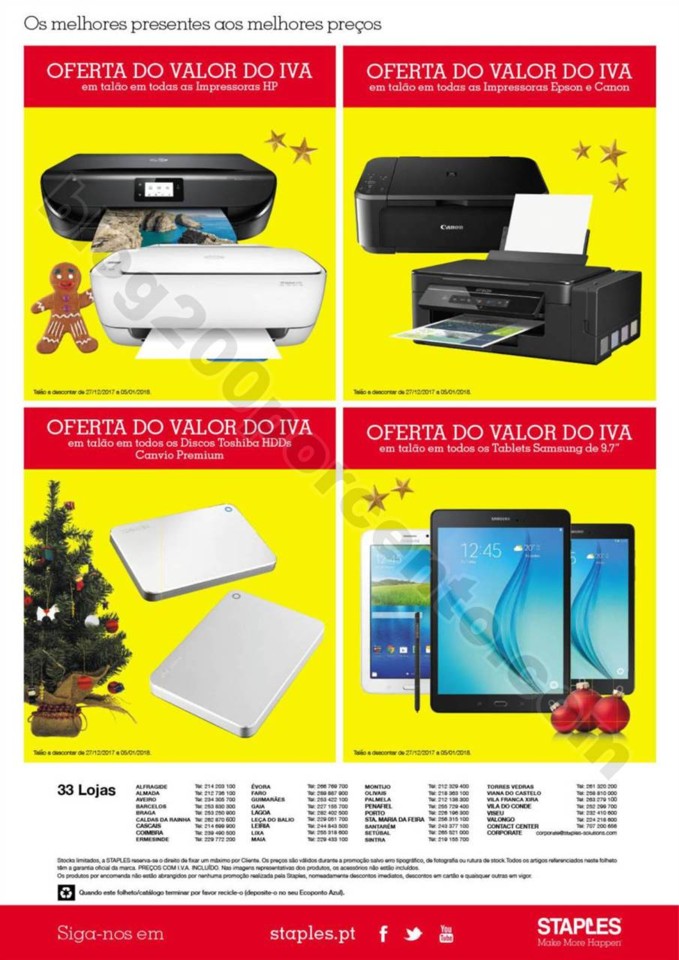 Antevisão Folheto STAPLES promoções de 21 a 26 