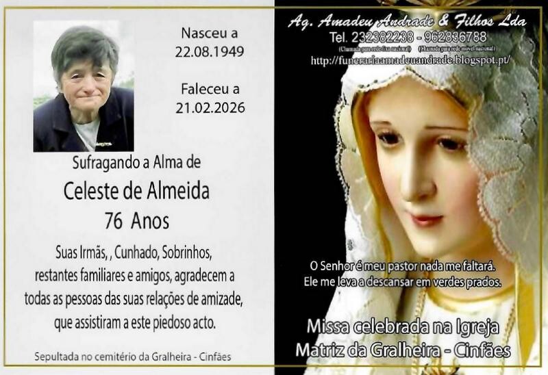 CARTÃO DE CONDOLÊNCIAS DE CELESTE DE ALMEIDA (19
