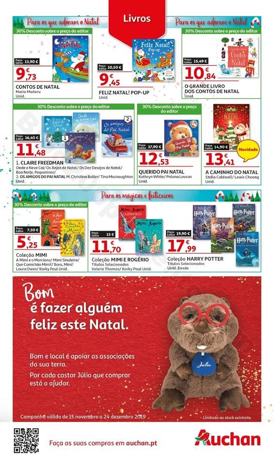 Folheto Brinquedos Natal AUCHAN Promoções de 8 n