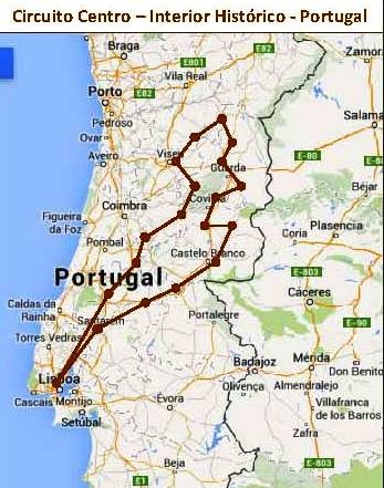 Turismo en Portugal: Mapa General de Portugal