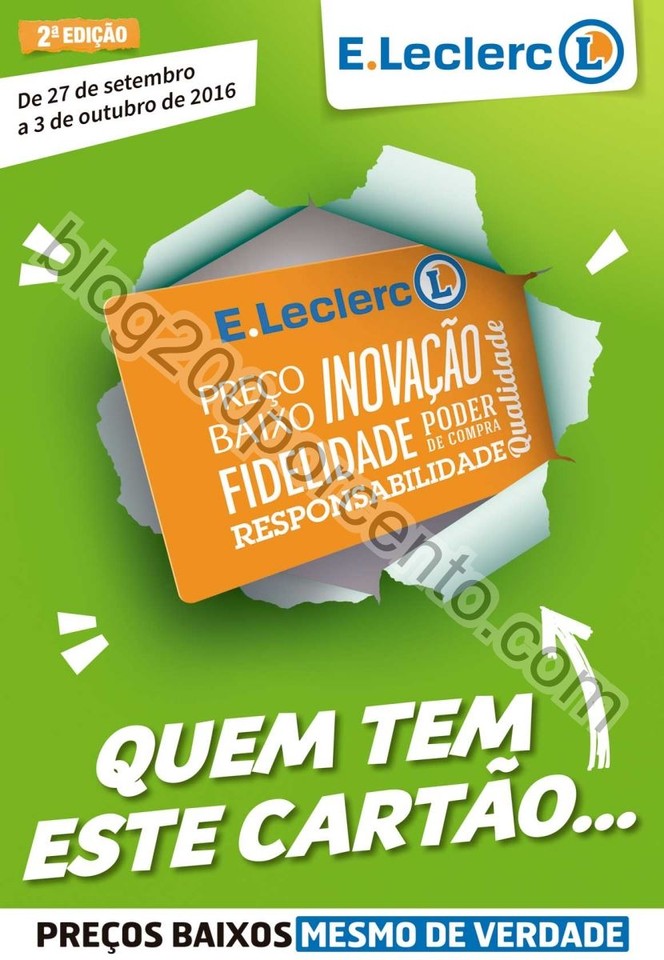 Antevisão Folheto E-LECLERC Promoções de 27 set
