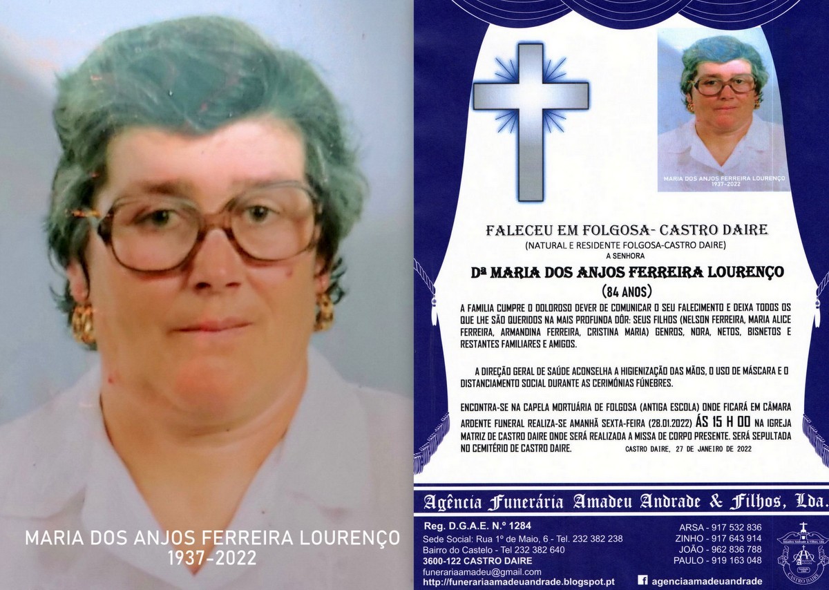 FOTO RIP  DE MARIA DOS ANJOS FERREIRA LOURENÇO-84