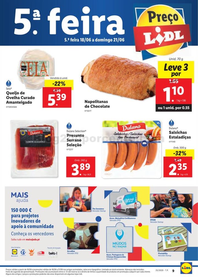 Antevisão Folheto LIDL Promoções de 15 a 21 jun