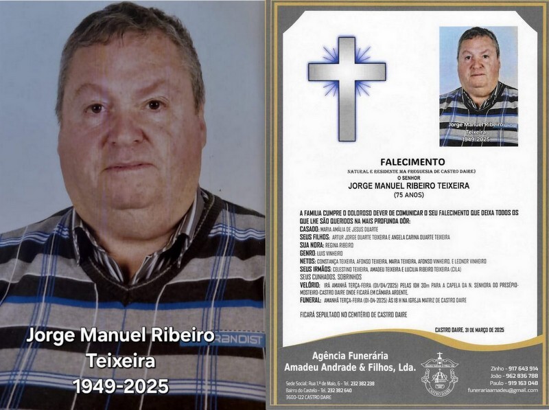 FOTO RIP DE JORGE MANUEL RIBEIRO-TEIXEIRA-75 ANOS 