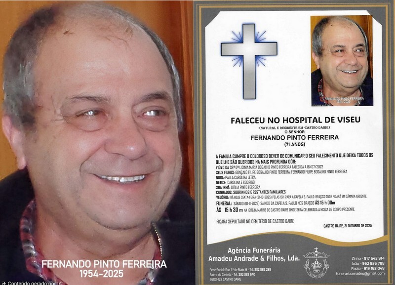 FOTO RIP DE FERNANDO PINTO FERREIRA-71 ANOS (CASTR