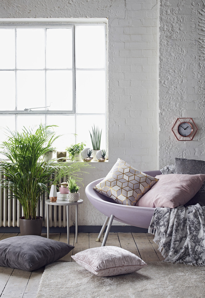 GREY FAUX SUEDE CUSHION €6 $7,TWO TONED TEALIGHT