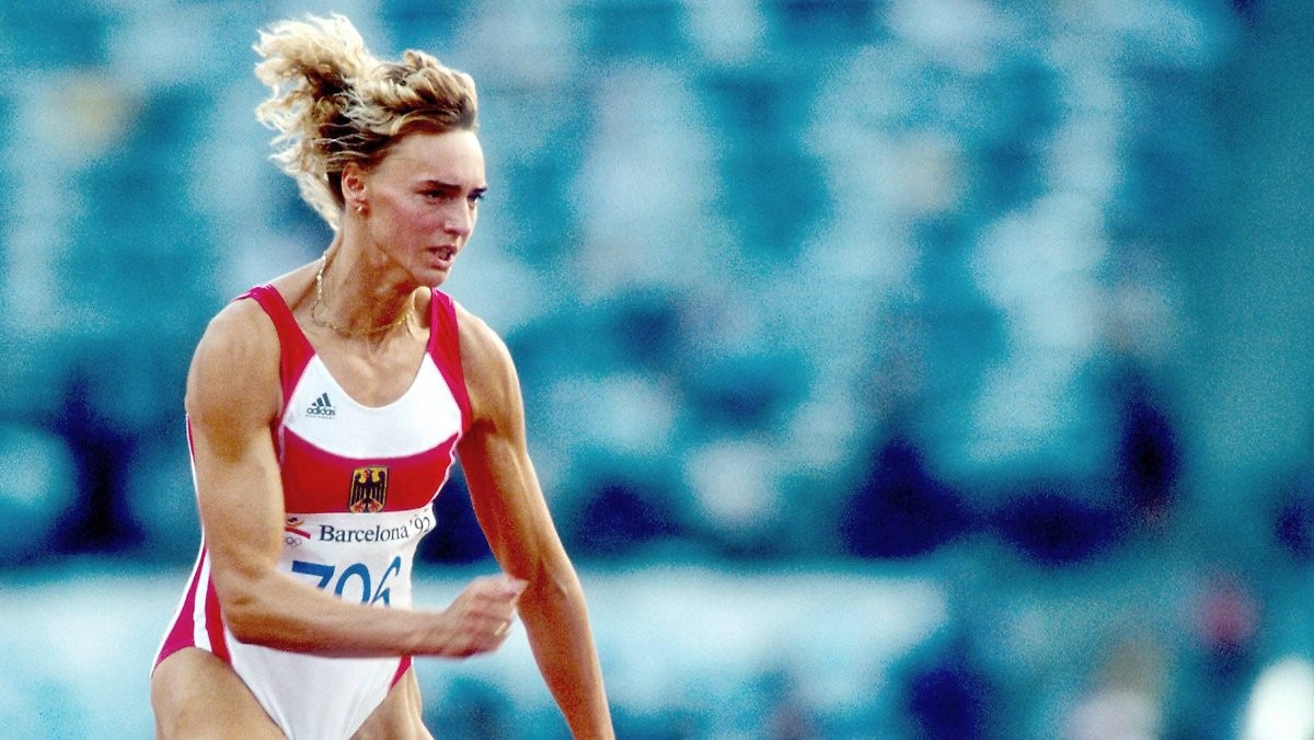 Heike Drechsler nos Jogos Olímpicos de Barcelona Heike Drechsler nos Jogos Olímpicos de Barcelona