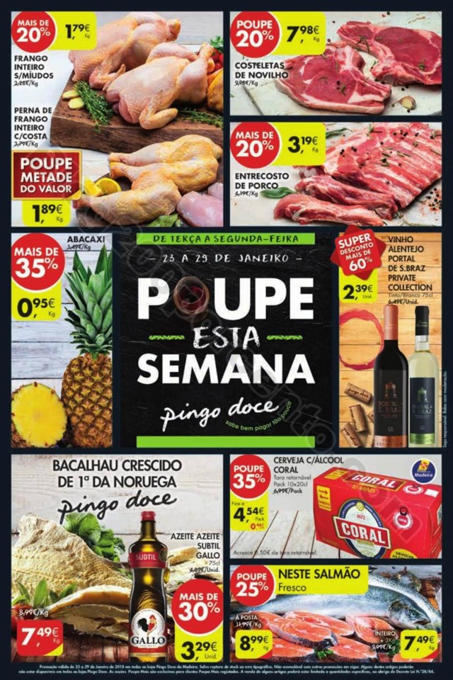 Antevisão Folheto Pingo Doce Madeira 23 janeiro p