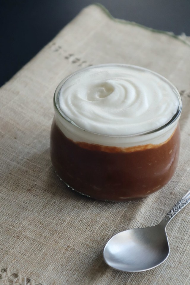 "mousse" de batata doce e chocolate