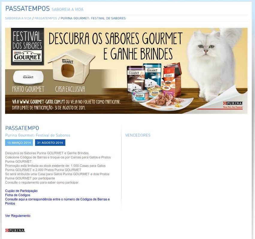 Passatempo | NESTLÉ - PURINA | até 31 agosto