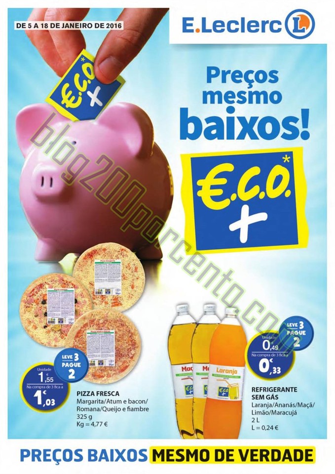 Antevisão Folheto E-LECLERC Extra de 5 a 18 janei