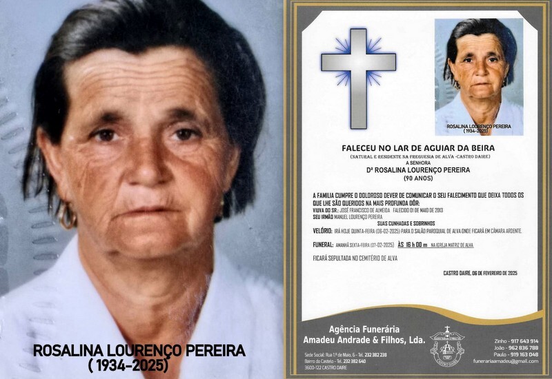 FOTO DE ROSALINA LOURENÇO PEREIRA-90 ANOS (ALVA).
