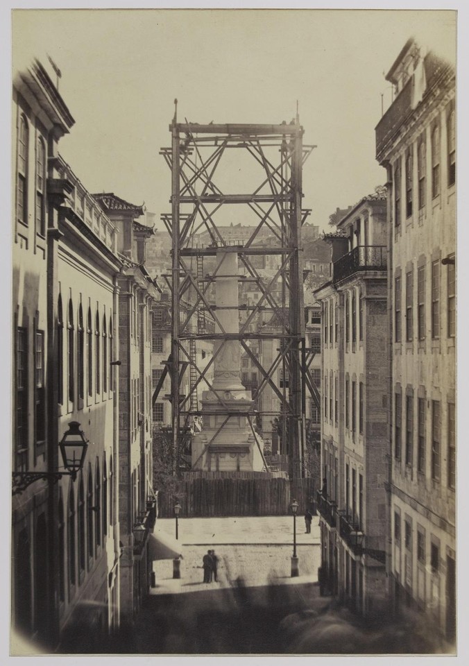 Construção da estátua de D. Pedro IV, 1869,  fo