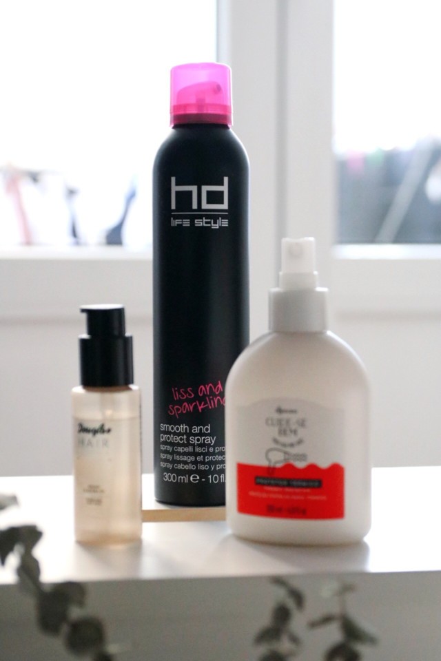 protecção de calor para cabelos