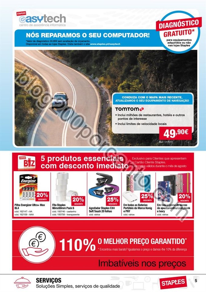 Antevisão Folheto STAPLES promoções de 28 julho