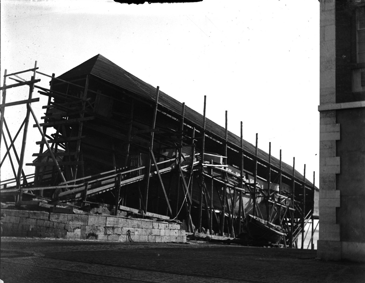 Estaleiro do Arsenal, canhoneira dom Luiz em const