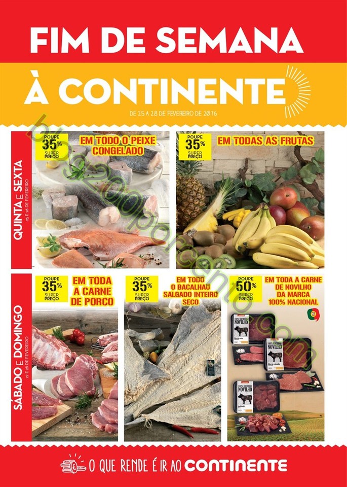 Antevisão Folheto CONTINENTE Fim de semana de 25 