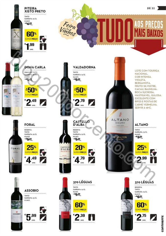 Antevisão Folheto CONTINENTE Vinhos promoções d