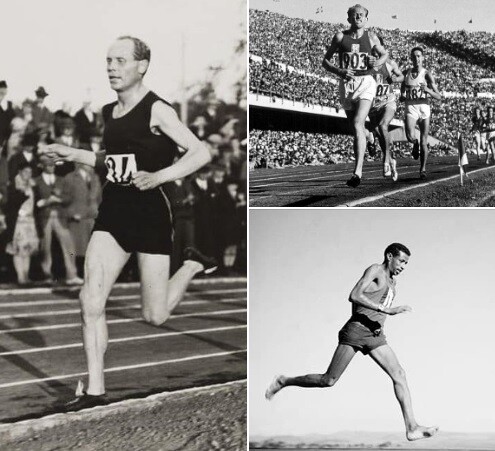 nurmi zatopek bikila.jpg