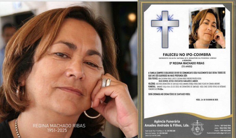 FOTO RIP   DE REGINA MACHADO RIBAS-73 ANOS (VISEU)