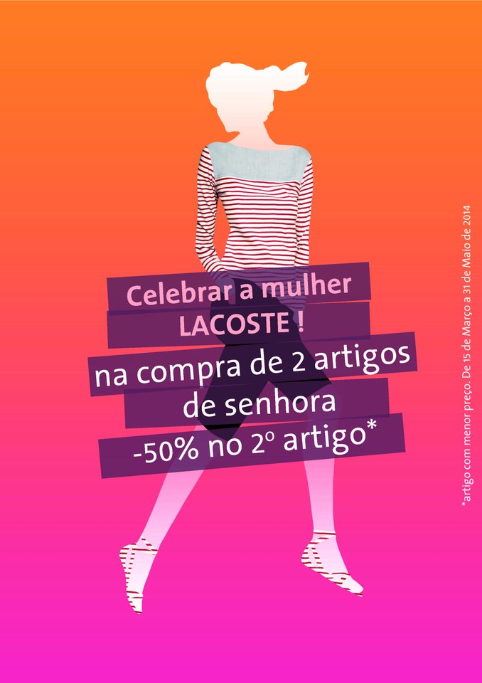 50% de desconto | FREEPORT | Lacoste até 31 março